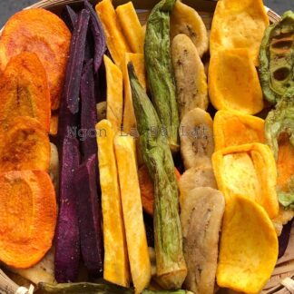 Rau củ sấy giòn, Thập cẩm sấy giòn, Ăn vặt giòn tan, Đặc Sản Ngon Lạ Đà Lạt